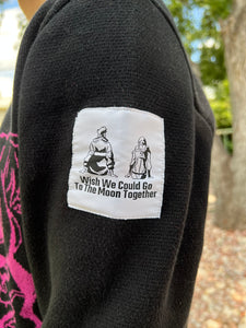 TO THE MOON TOGETHER KNIT SWEATER BLACK