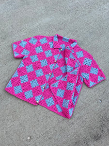 HOWL'S HAND CROCHET SQUARE BUTTON-UP
