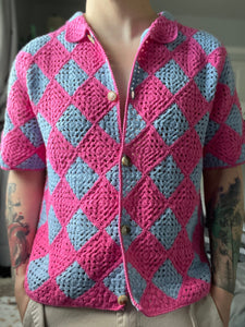 HOWL'S HAND CROCHET SQUARE BUTTON-UP